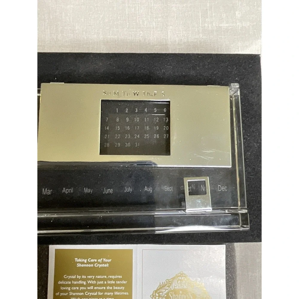 Perpetual Calendar Shannon Crystal Godinger  New‎ In Box Bohemian